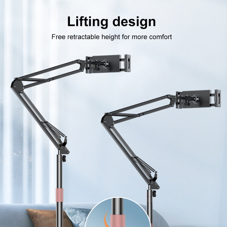 YESIDO C295 360° Rotating Silicone Collet Floor-Standing Tablet Cantilever Bracket Desktop Lazy Stand YESIDO C295 360° Rotating Silicone Collet Floor-Standing Tablet Cantilever Bracket Desktop Lazy Stand